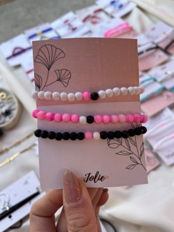 Producto - Pulseras triple rosas