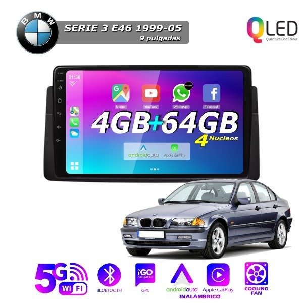 Producto - MULTIMEDIA BMW SERIE 3  1999-05 - 4G 64M - 9" CON CAR PLAY Y ANDROID AUTO
