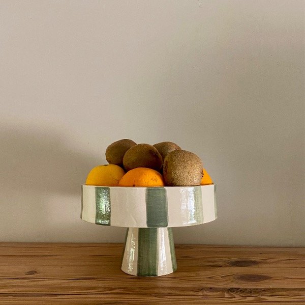 Producto - Frutera con pie verde - ENTREGA INMEDIATA