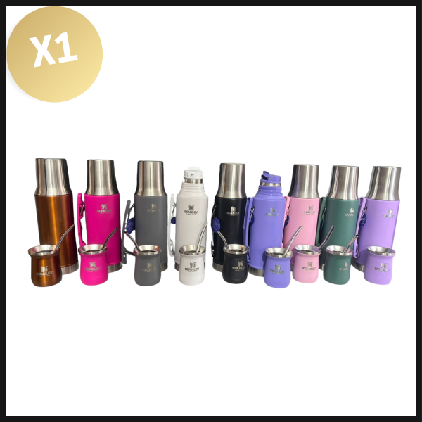 Producto - TERMO SYSTEM PICO MESSI CON MATE Y BOMBILLA 1LT CON LOGO