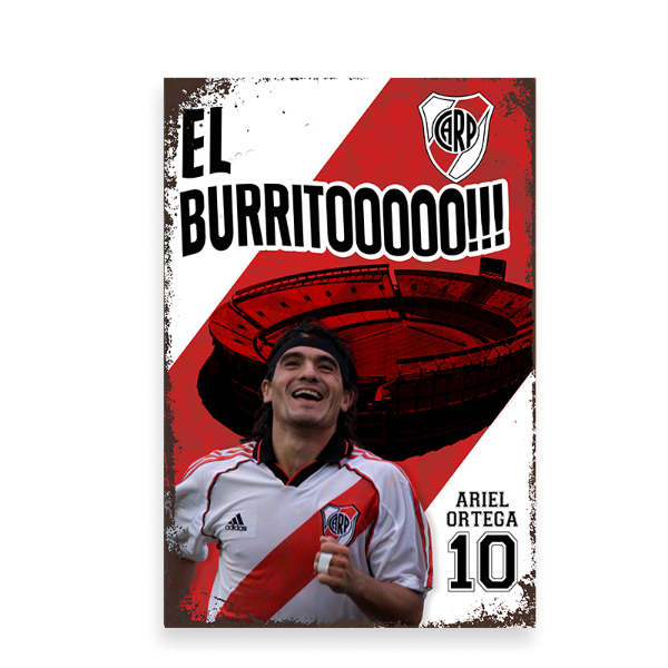 Producto - Chapa retro Burrito Ortega  River plate  (Spo/92)