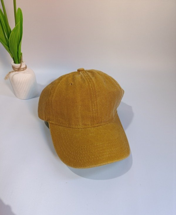 Producto - GORRO VINTAGE LISO MOSTAZA