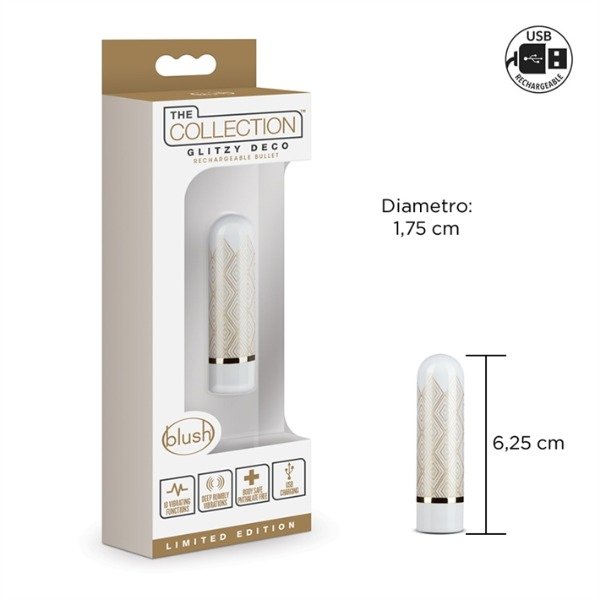 Producto - Bala vibradora con 10 potentes vibraciones y carga USB