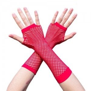 Producto - Guantes de red largos rojos