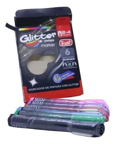 Producto - MARCADORES TRABI  GLITTER POP 2-4mm X6 - 1
