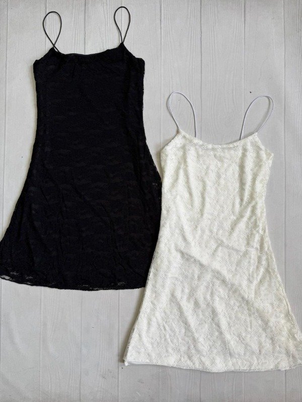 Producto - [7887] Vestido cordon encaje campanita encaje