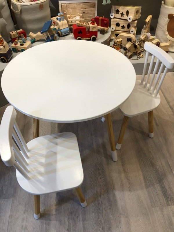 Producto - Mesa + sillas mini vintage blanco