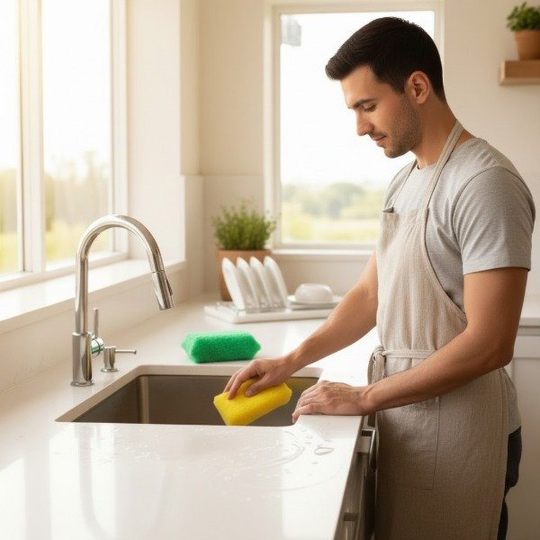 Producto - FIBRA ESPONJA SPUGNELLA PARA COCINA. RESISTENTE NO RAYA. x 2 unidades