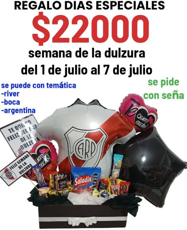 Producto - Arreglo de box con golosinas river plate