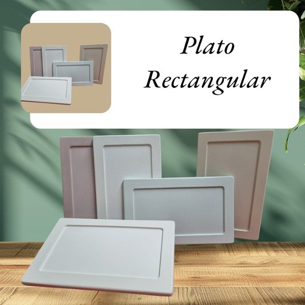 Producto - Platos Rectangular Cerezo