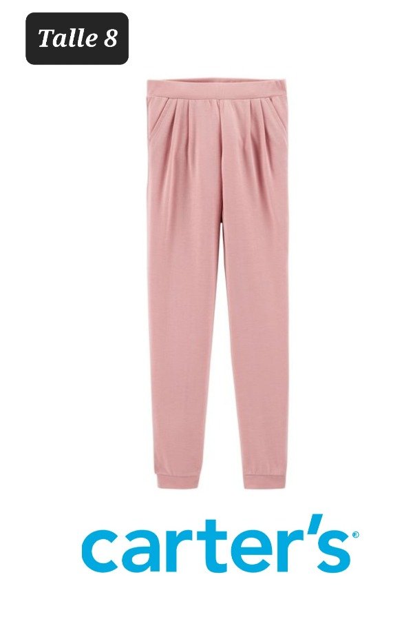 Pantalon algodon Carters talle 8 rosa