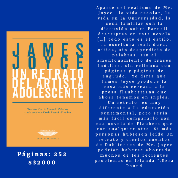 Producto - Un retrato del artista adolescente, James Joyce, El Cuenco de Plata