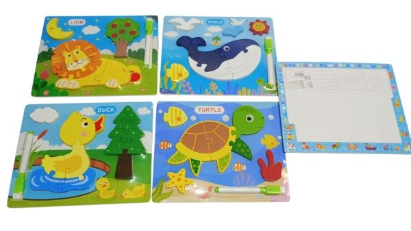 Producto - Rompecabezas educativos con animales con pizarra