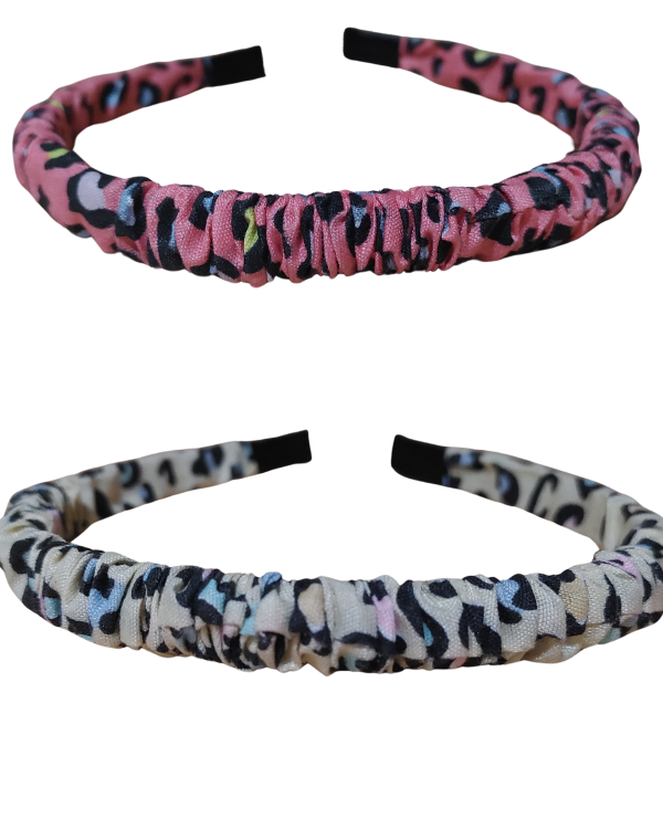 Producto - Vinchas Plasticas Forradas En Tela Con Frunce Mujer Niñas - 1