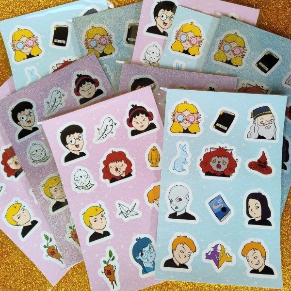 Producto - Plancha de Stickers - Personajes HP