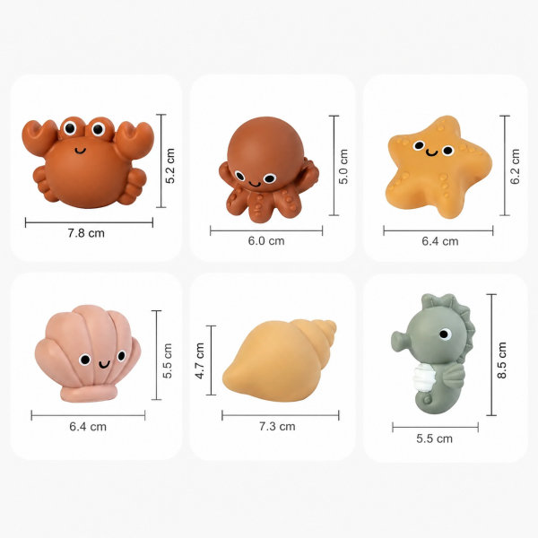 Producto - NT-161 ANIMALES DE MAR X 6 + RED. APTO AGUA - 1