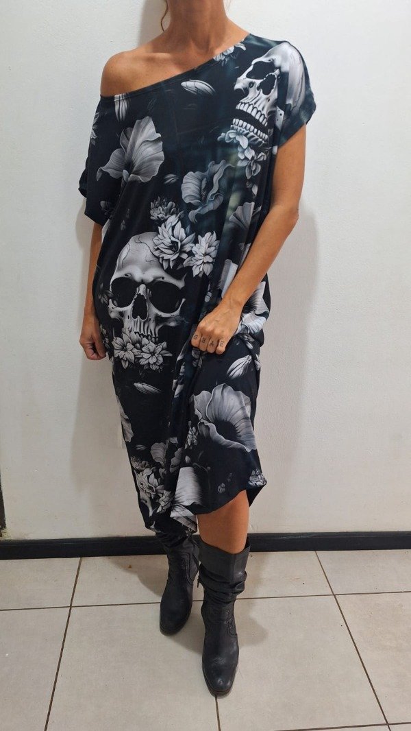 Producto - VESTIDO FULLPRINT CALAVERA