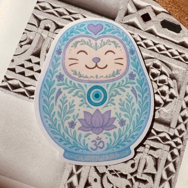 Producto - Sticker Daruma Cat Relieve