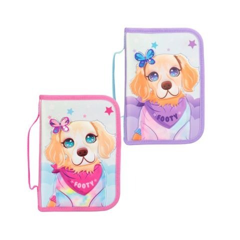 Producto - CARTUCHERA 1 PISO DESPLEGABLE DOGGIE LOVE 14X22CM X UNIDAD COLORES FOOTY