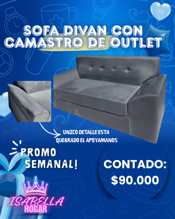 Producto - SOFA DIVAN CON CAMASTRO DE OUTLET