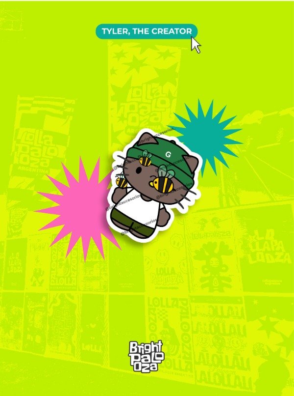 Producto - Sticker Kitty Tyler, The Creator FLOWER BOY - BRIGHTPALOOZA