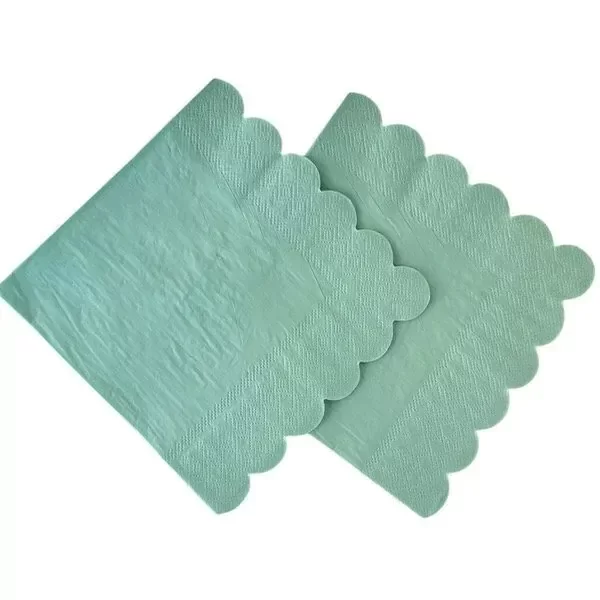Producto - SERVILLETA SCALLOP VERDE AQUA X 20