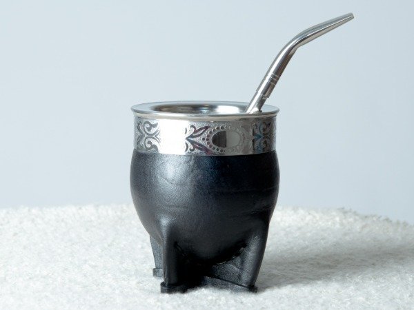 Producto - MATE IMPERIAL NEGRO TÉRMICO CON GUARDA DE ACERO + BOMBILLA