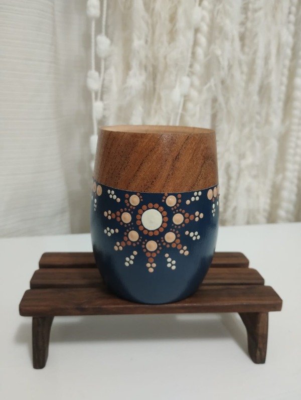 Producto - Mate azul mandala