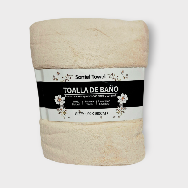 Producto - Toalla de Baño Santel Liso 90x160cm Beige