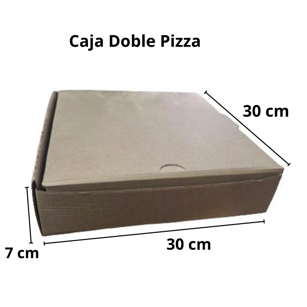 Producto - Caja Doble Pizza Marrón 30x30 cm x1