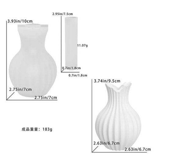 Producto - MOLDE SILICONA FLORERO BOMBE - 1