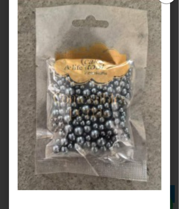 Producto - Perlas comestible mix negra plomo