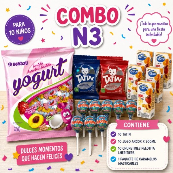 Producto - Combo golosinas para 10 niños c/jugo 200ml