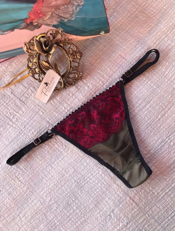 Producto - Daisy regulable D2 puntilla bordó.