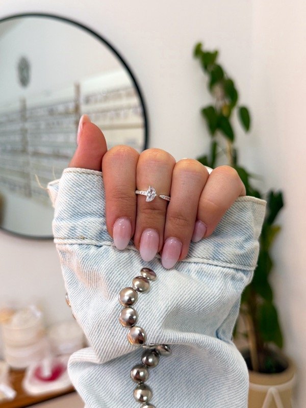 Producto - Anillo acero blanco Luna cúbic