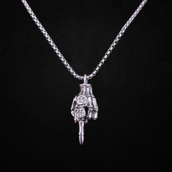 Producto - Collar mano de esqueleto Fuck You