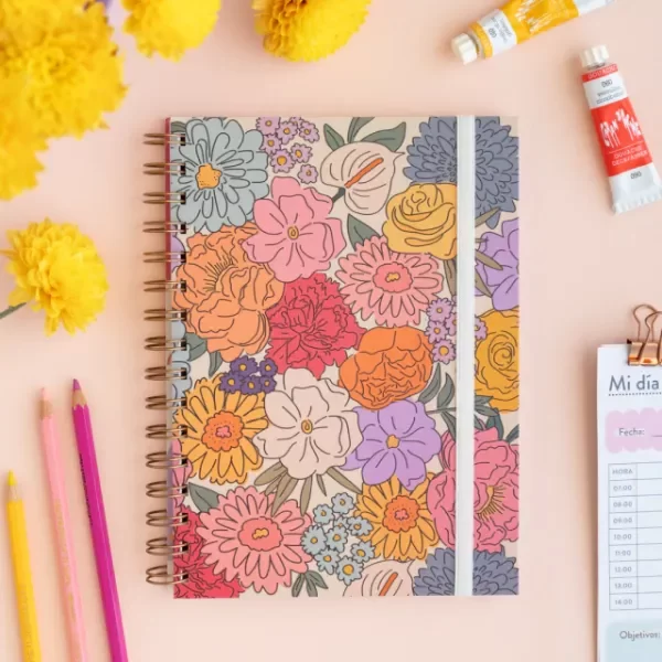 Producto - Cuaderno a5 anillado - camelia!