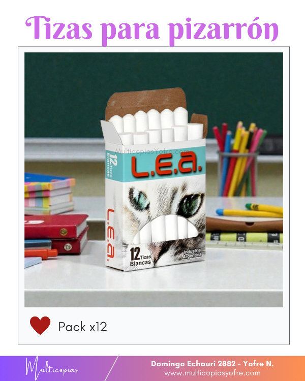 Producto - Tizas para pizarrón