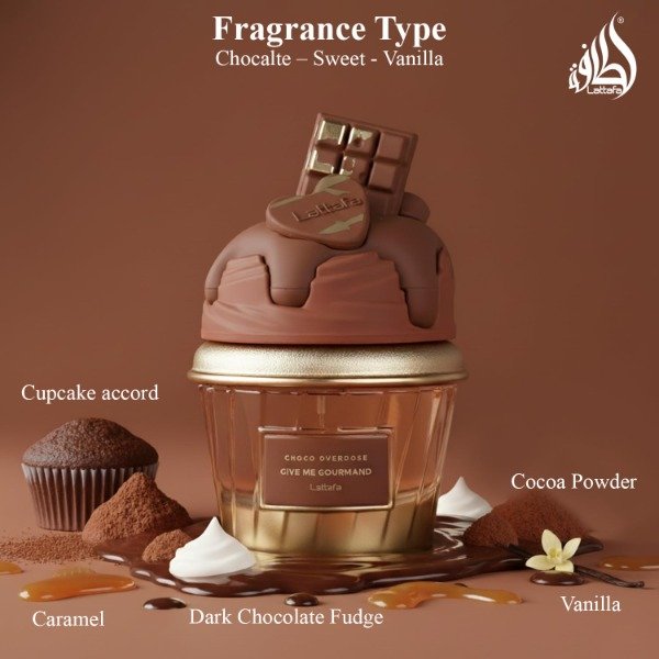Producto - Lattafa Choco Overdose Eau de Parfum, Colección Gourmand 75ml - 1