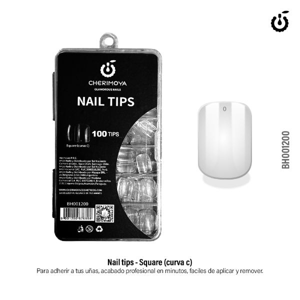 Producto - TIPS SOFT GEL CHERIMOYA CUADRADOS CURVAC CORTOS X100U