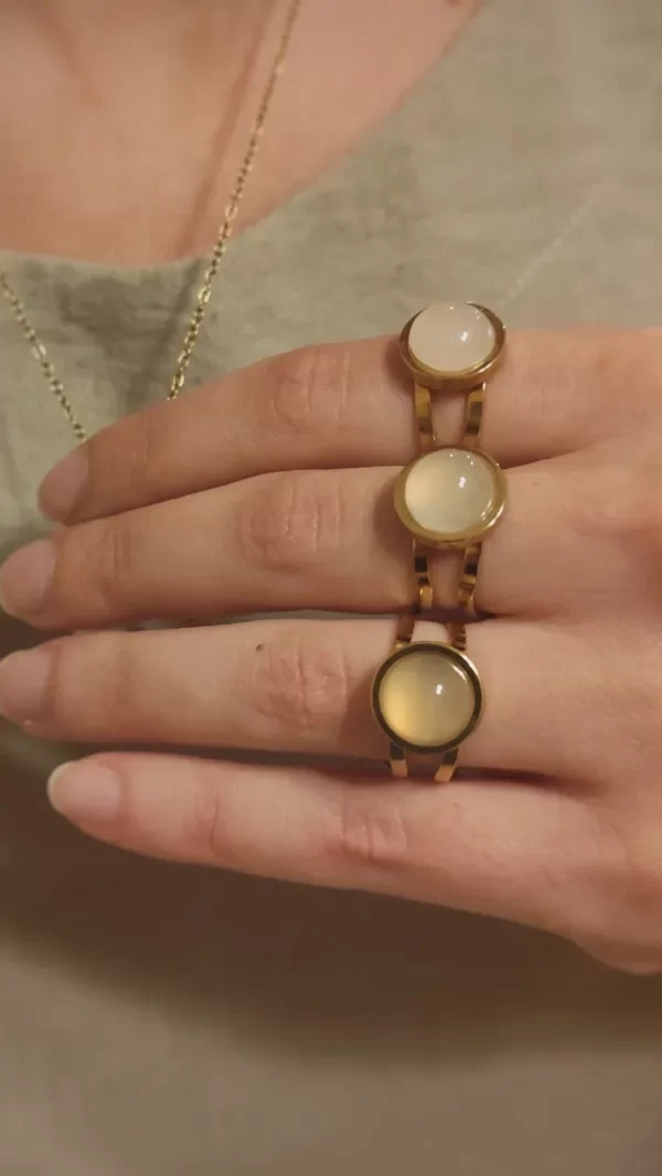 Producto - Anillo Paz Acero Dorado