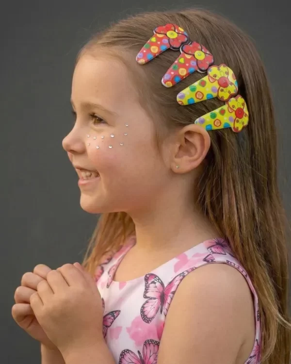 Producto - Hebillas Tic Tac Mariposa grandes Para Niñas X 10 Unidades - 0