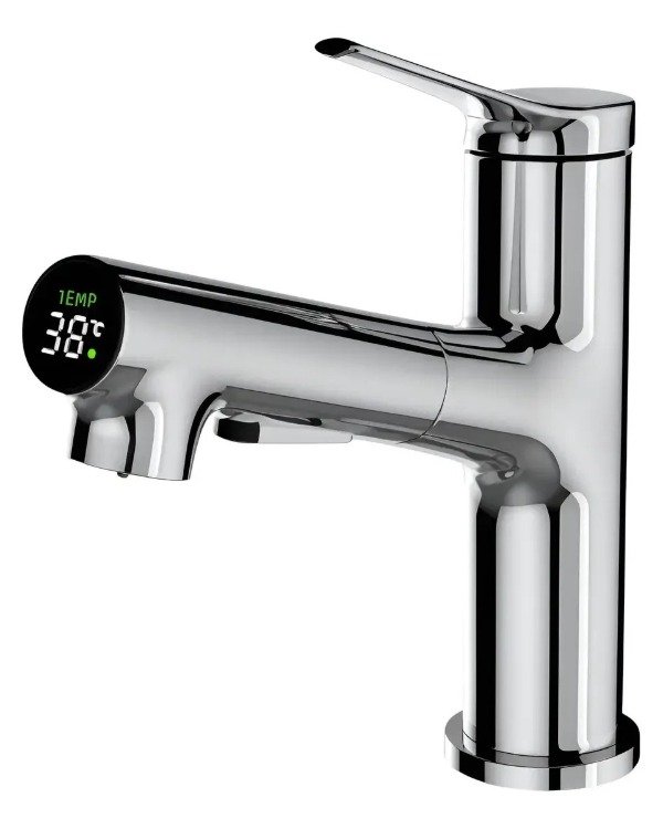 Producto - Grifería Monocomando Inteligente Cilíndrica Con Display Led Premium - 1