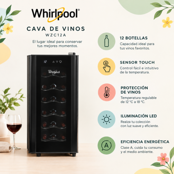 Producto - CAVA DE VINOS WHIRLPOOL WZC12A