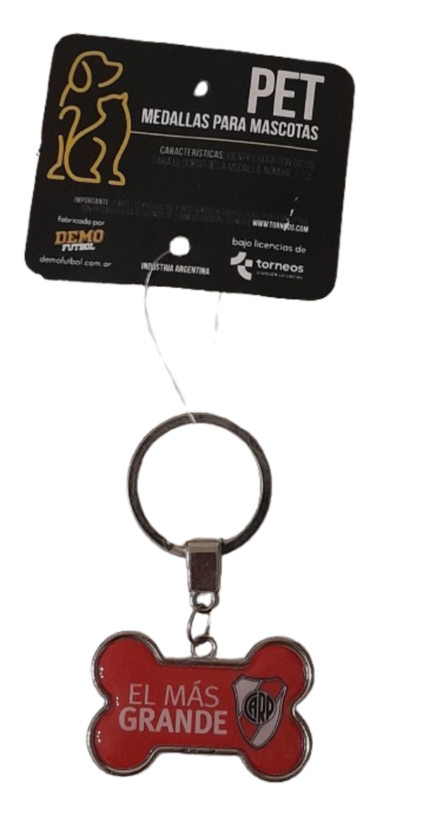 Producto - Medalla Para Mascotas Para Perro Y Gatos River Plate