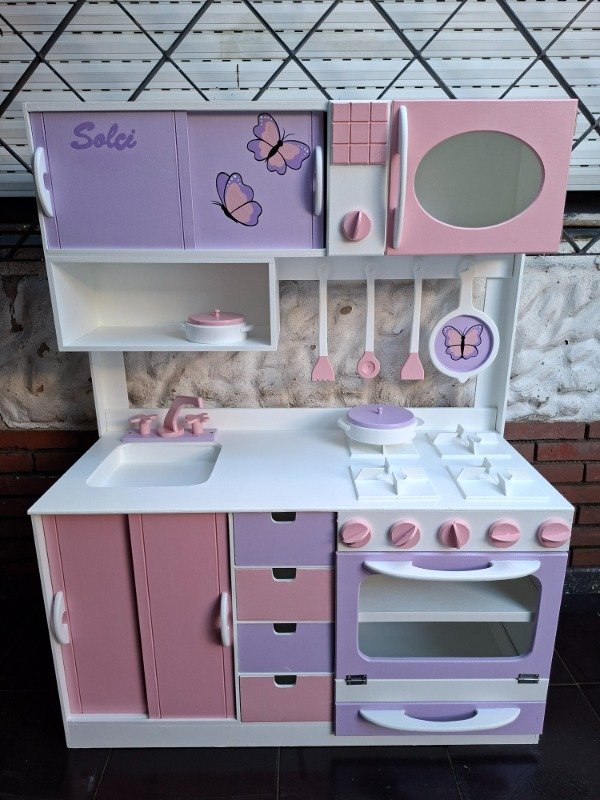 Producto - COCINA GRANDE CON ESTANTE Y PORTA UTENSILIOS HELADERA LAVARROPAS CARRITO COMIDAs - 3