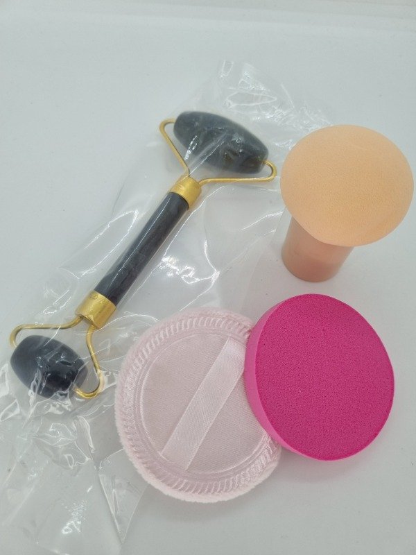 Producto - Set bolsita facial roller + esponjas x3