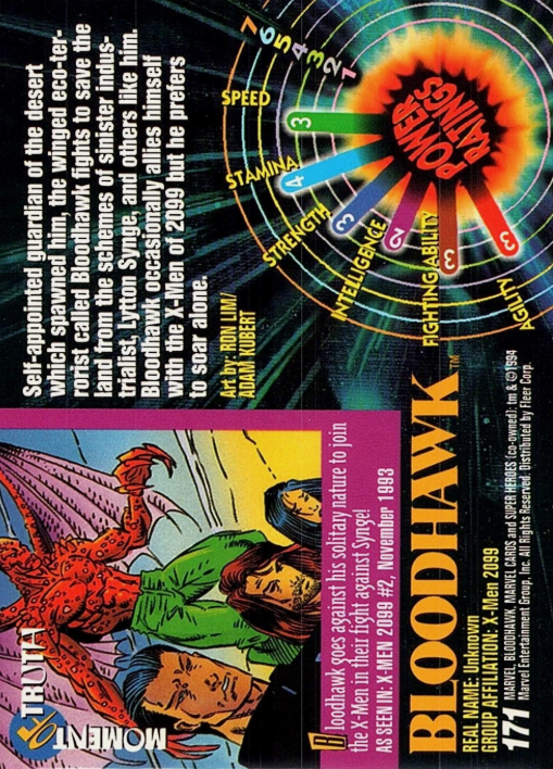 Producto - 1994 Fleer Marvel Universe #171 - Bloodhawk - 1