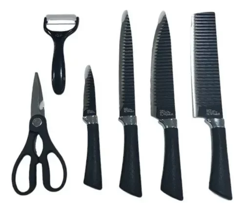 Producto - Set de Cuchillos Premium 6 piezas + Pelapapas y Tijera