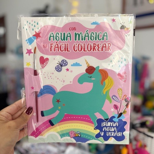 Producto - Libro Con Agua Mágica es Fácil Colorear Línea Unicornio 7479